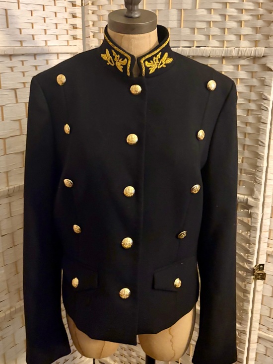 Ralph Lauren Jackets & Blazers - Vintage Ralph Lauren 100% Wool Military Peplum Gold Embossed Buttons, Embroidery